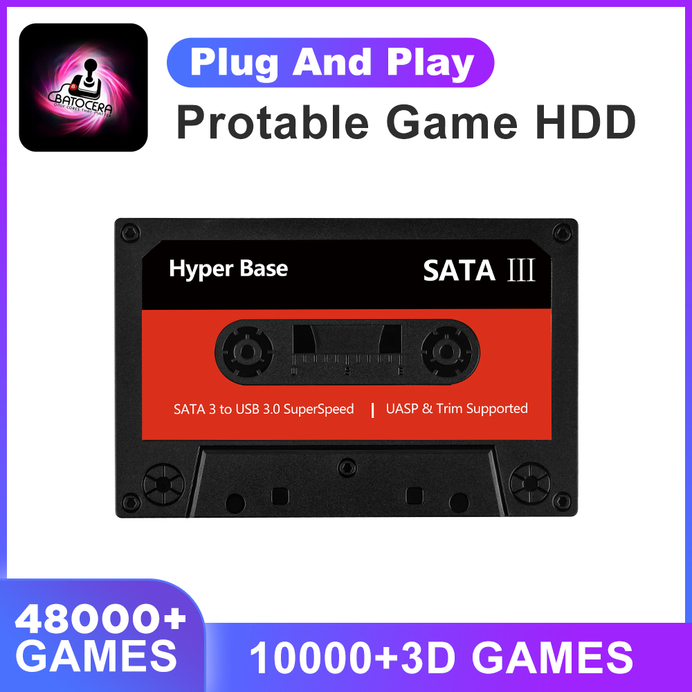 Retro Gaming Hdd - Batocera-قرص صلب خارجي ، لوحات ألعاب