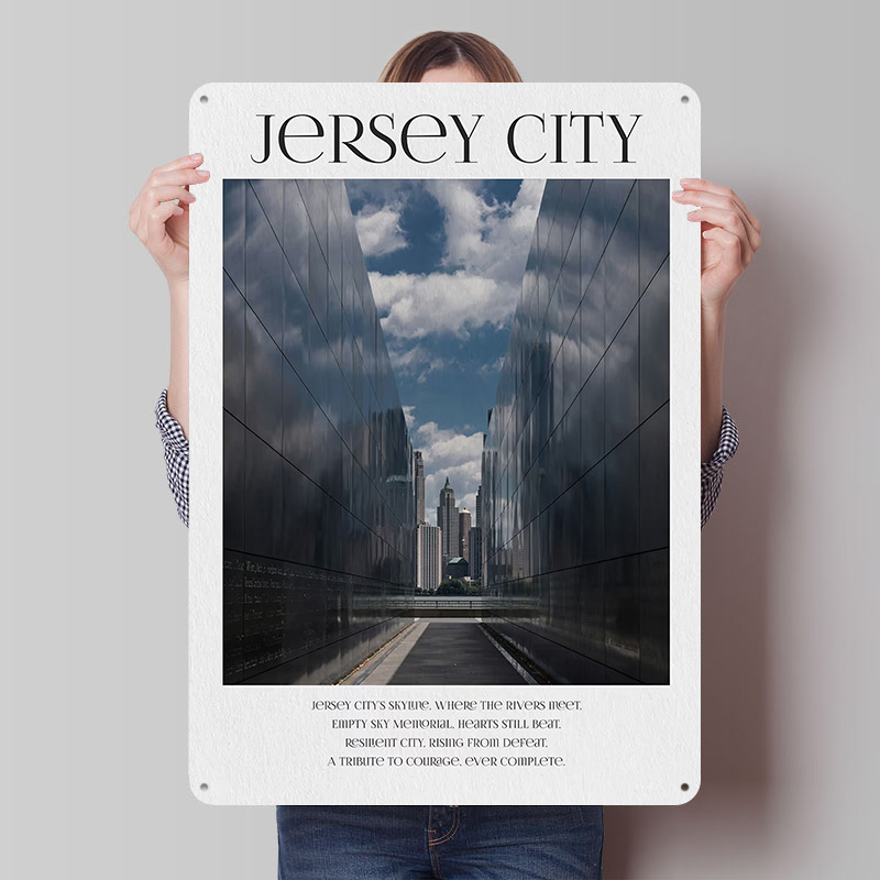 Retro Gaming Jersey - لوحة معدنية مخصصة بتصميم جيرسي سيتي،
