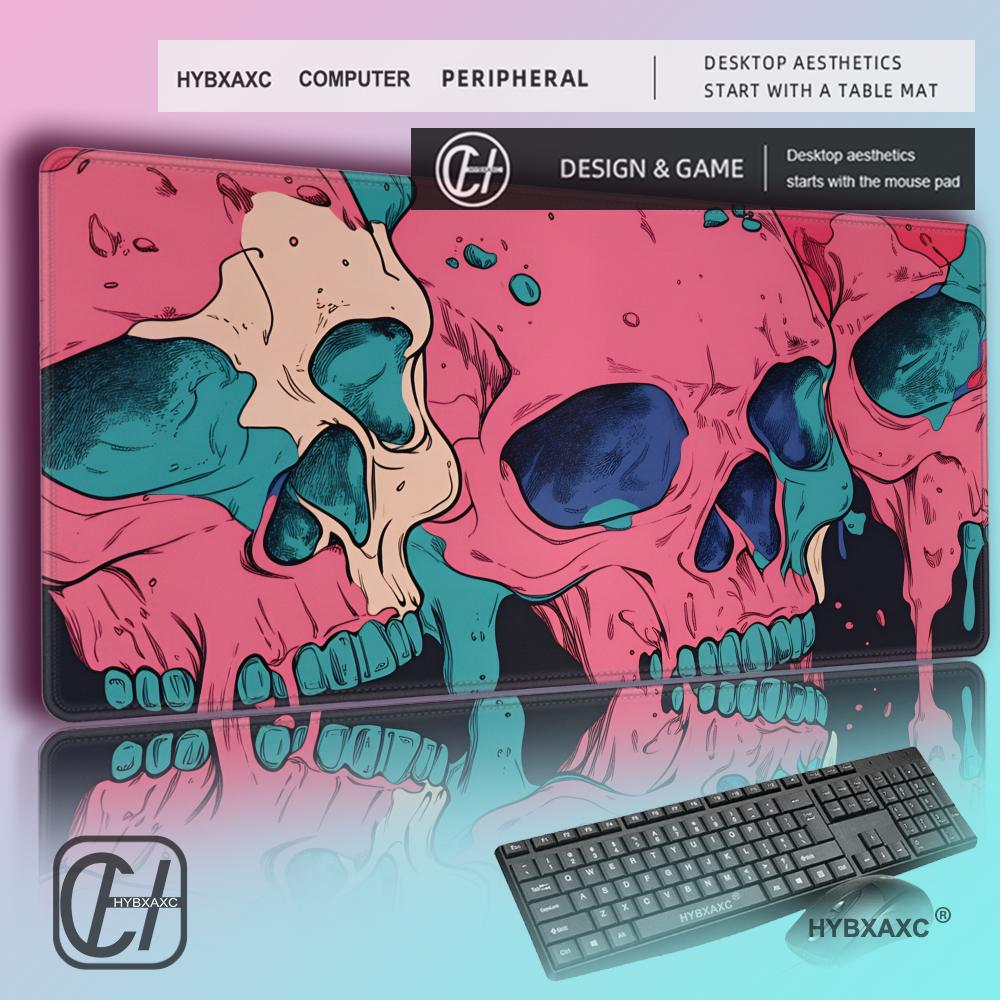 Retro Gaming Keyboard And Mouse - HYBXAXC لوحة ماوس بتصميم جمجمة جرافيتي
