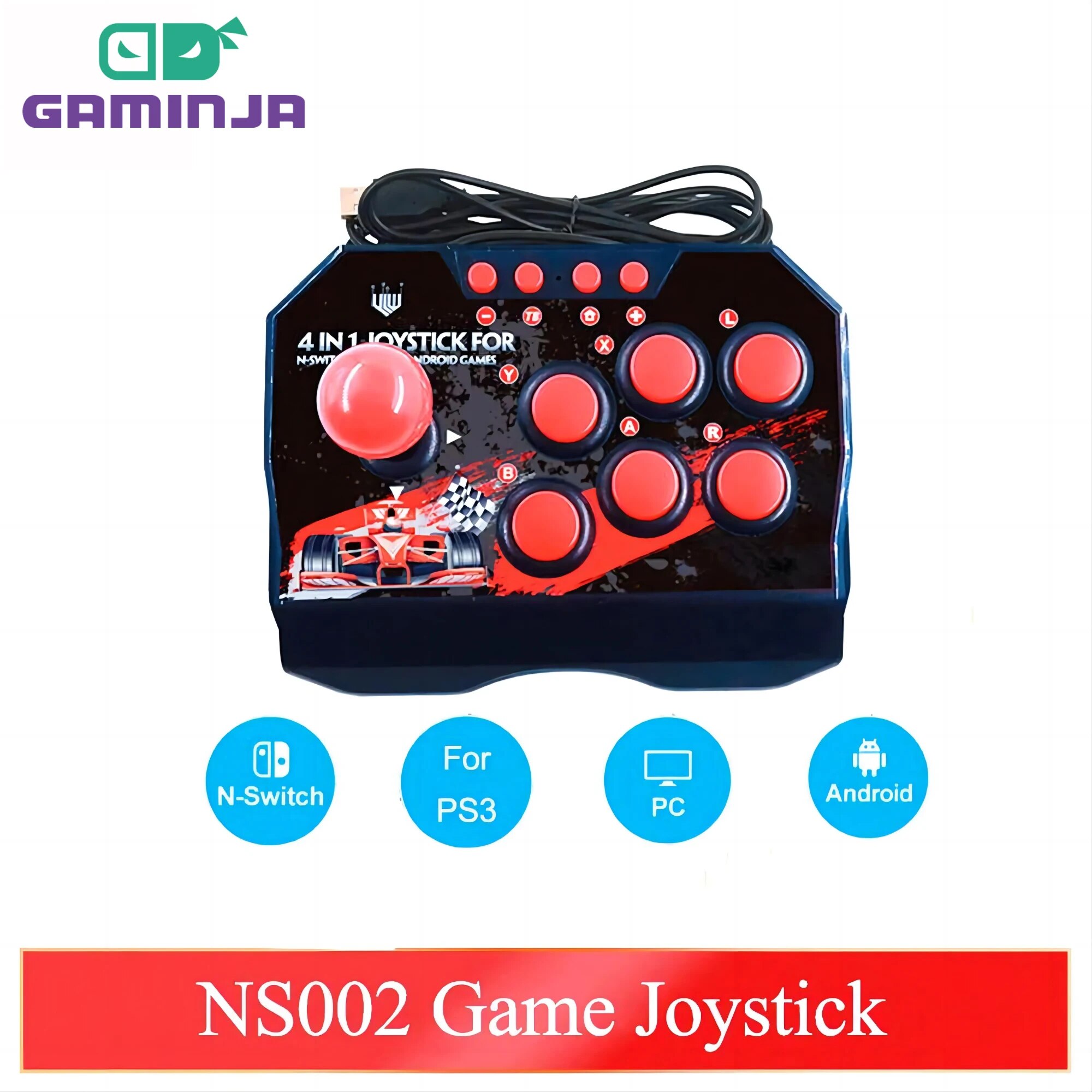 Retro Gaming Emulator Console - GAMINJA NS002 4 في 1 ريترو