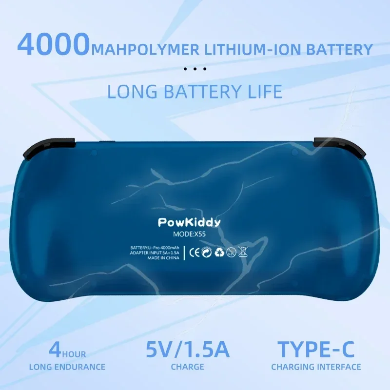 80000Games 512G POWKIDDY X55 5 - مراجعة Retro Gaming Emulator Console وسعره