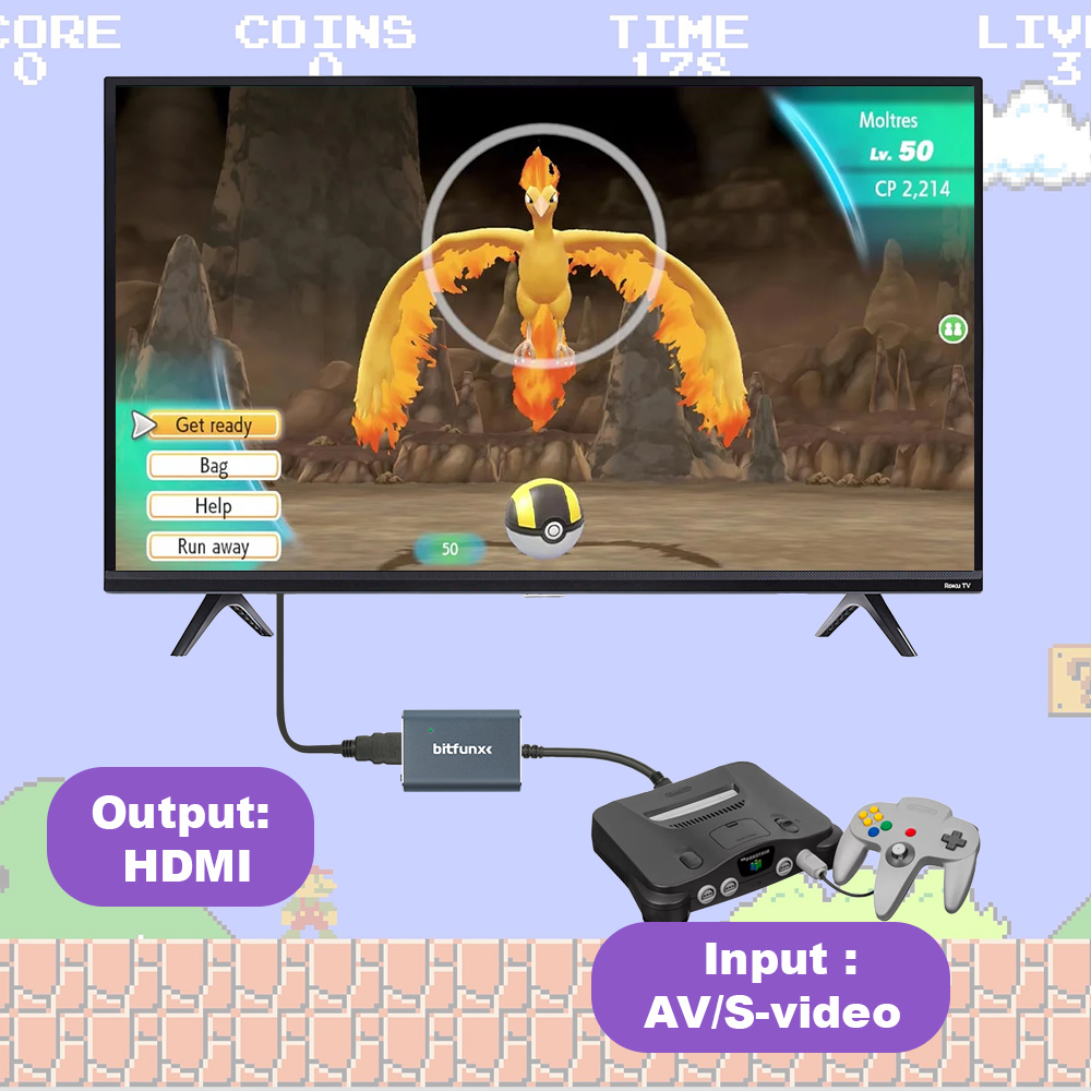 محول فيديو Bitfunx 720P Svideo - مراجعة Retro Gaming Emulator Console وسعره