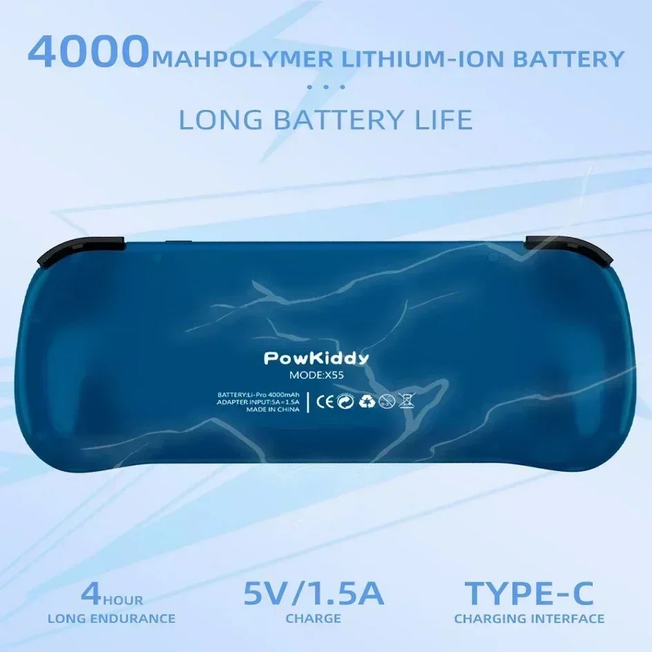 جهاز ألعاب محمول POWKIDDY X55، - مراجعة Retro Gaming Emulator Console وسعره