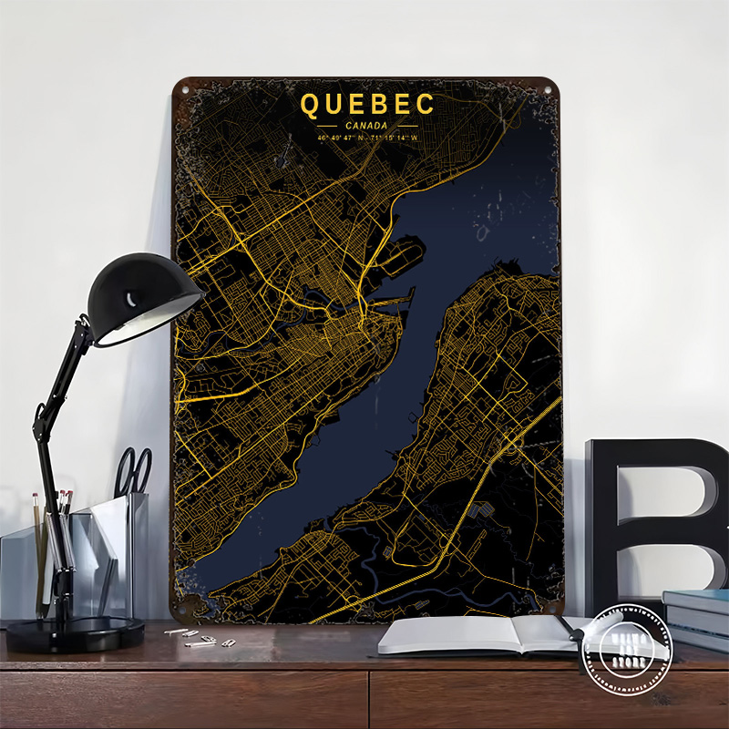 لوحة معدنية مخصصة بتصميم خريطة - مراجعة Retro Gaming Quebec وسعره