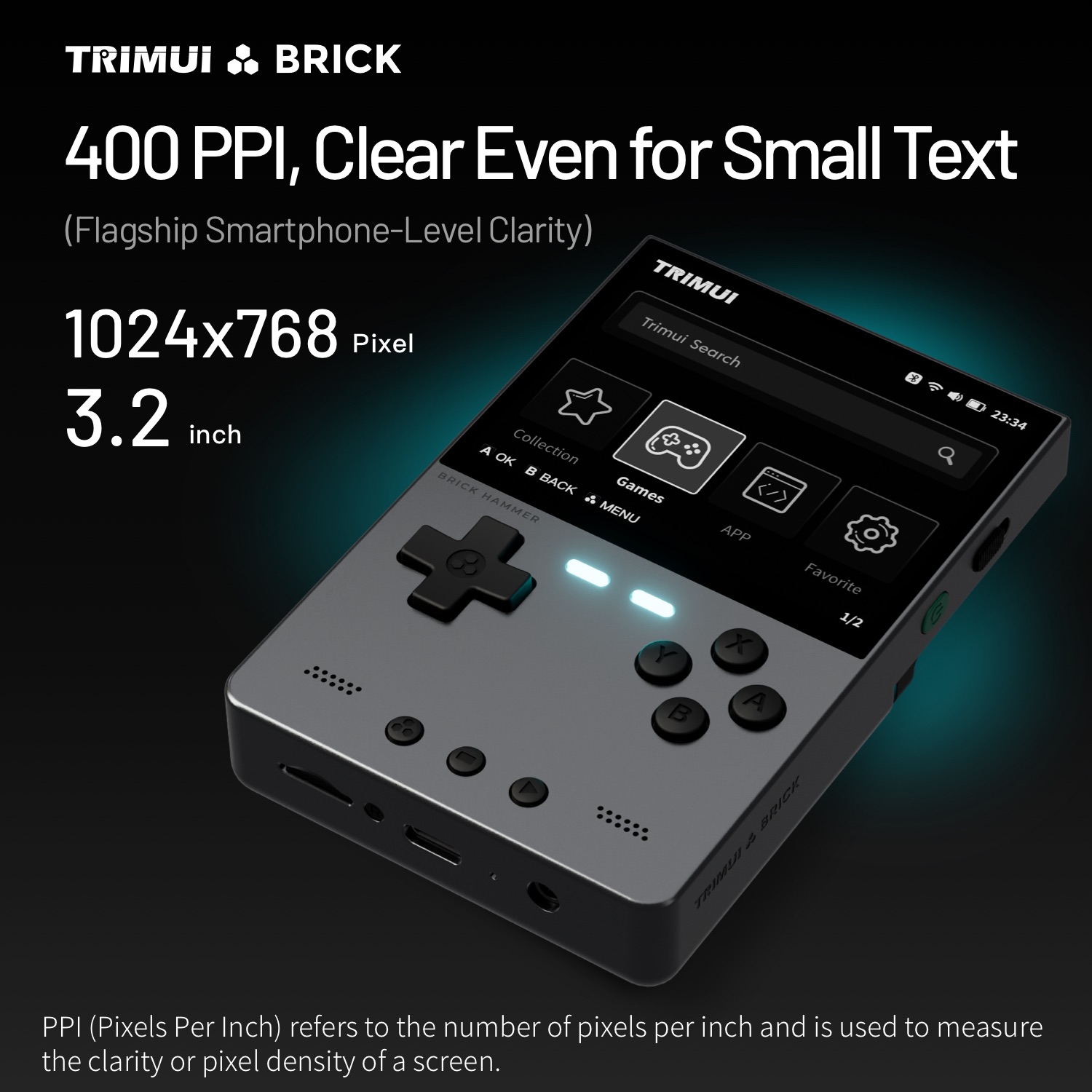 TRIMUI BRICK HAMMER ريترو وحدة - مراجعة Retro Gaming Phone وسعره