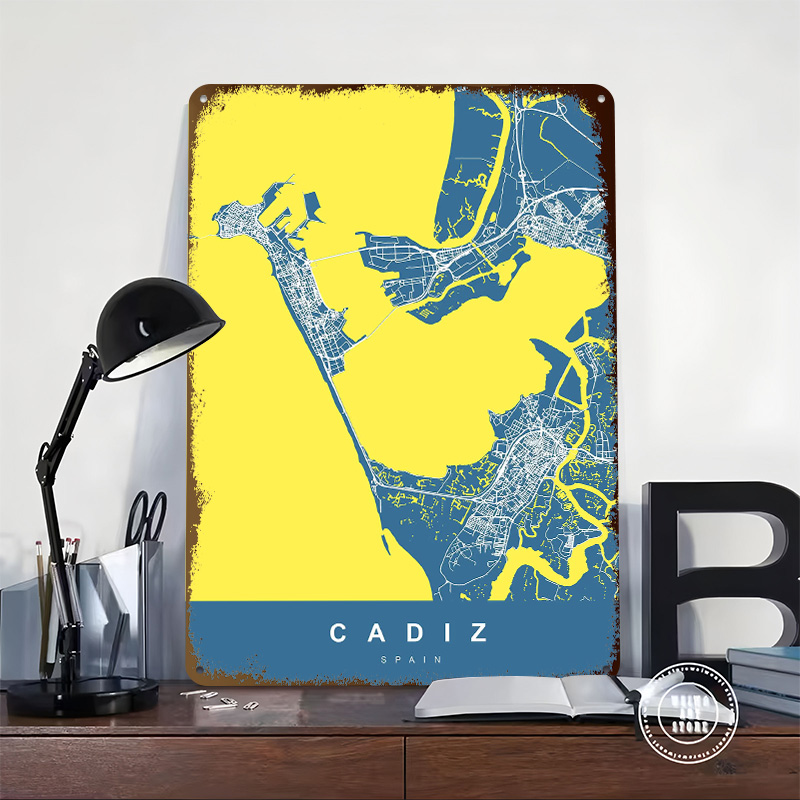 CADIZ إسبانيا صفيح الملصقات تخ - مراجعة Retro Gaming Desk وسعره